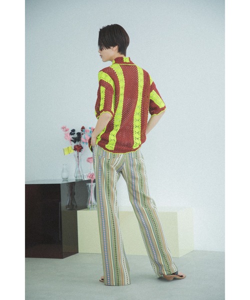 mag.by c（マグバイシー）の「(mag.by c)ストライプクロシェポロニット（ニット/セーター・レディース・ブラウン/ブラック・ONE SIZE）」の6枚目の写真