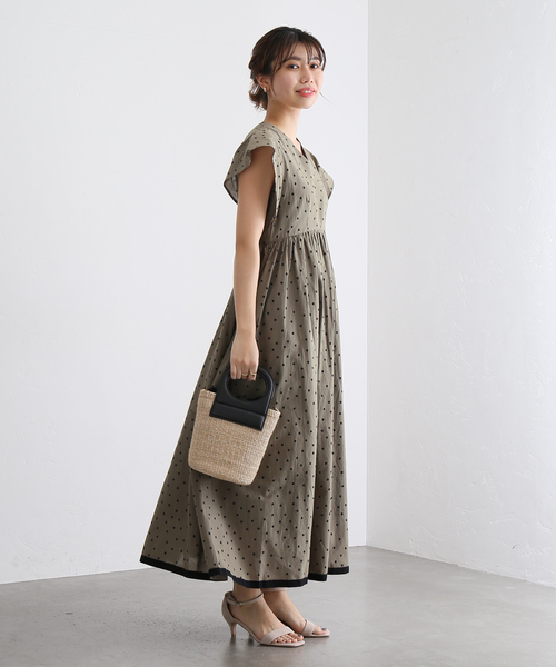 ドットフリルスリーブワンピース（ワンピース）｜La TOTALITE