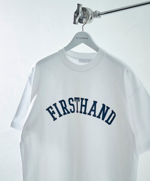 Firsthand(ファーストハンド)の「Firsthand/ファーストハンド FHアーチロゴTEE / ロゴプリントTシャツ(Tシャツ/カットソー・メンズ・ホワイト/ブラック/グリーン/ネイビー・M/L)」の1枚目の写真