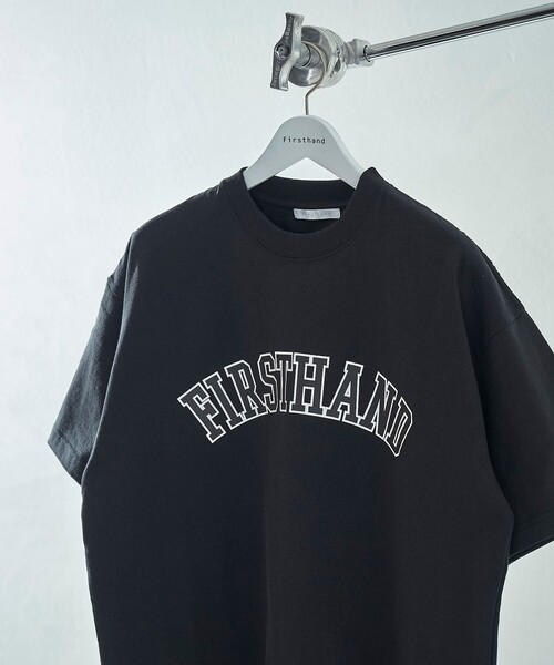 Firsthand(ファーストハンド)の「Firsthand/ファーストハンド FHアーチロゴTEE / ロゴプリントTシャツ(Tシャツ/カットソー・メンズ・ホワイト/ブラック/グリーン/ネイビー・M/L)」の2枚目の写真