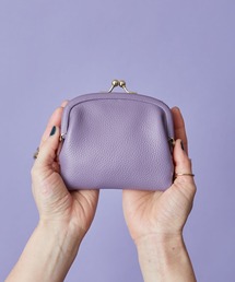 Hashibami（ハシバミ）の「【HASHIBAMI】くるみ口金 ハーフウォレット（財布・パープル系）」