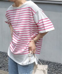 frames RAY CASSIN | パネルボーダー半袖Tシャツ(Tシャツ/カットソー)