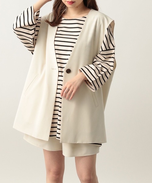 Heather（ヘザー）の「ボーダーT（7分袖）　281541（Tシャツ/カットソー・レディース・ホワイト系その他/ブラック系その他/ピンク系その他・FREE）」の5枚目の写真