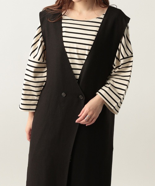 Heather（ヘザー）の「ボーダーT（7分袖）　281541（Tシャツ/カットソー・レディース・ホワイト系その他/ブラック系その他/ピンク系その他・FREE）」の14枚目の写真