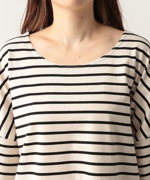 Heather（ヘザー）の「ボーダーT（7分袖）　281541（Tシャツ/カットソー・レディース・ホワイト系その他/ブラック系その他/ピンク系その他・FREE）」の20枚目の写真