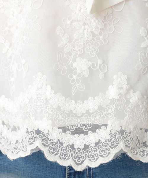 Newlyme（ニューリーミー）の「レースボウタイブラウス（シャツ/ブラウス・レディース・ホワイト/ベージュ・SMALL/MEDIUM/LARGE/X-LARGE/XX-LARGE）」の15枚目の写真