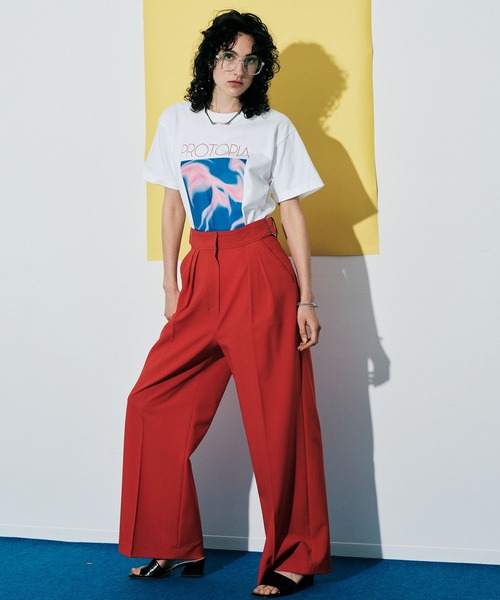 MAISON SPECIAL(メゾンスペシャル)の「PROTOPIAプリントTシャツ【MAISON SPECIAL/メゾンスペシャル】(Tシャツ/カットソー・レディース・ホワイト/グレー/ダークグレー・FREE)」の7枚目の写真