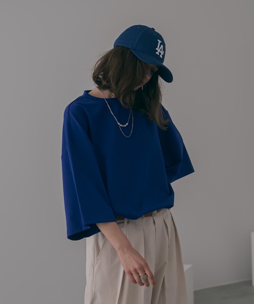 shiki tokyo（シキトウキョウ）の「Oversized Tuck Ballon Color Tee / オーバーサイズタックバルーンカラーTシャツ（Tシャツ/カットソー・メンズ・イエロー/オレンジ/ブルー/グリーン・SMALL/MEDIUM/LARGE）」の18枚目の写真