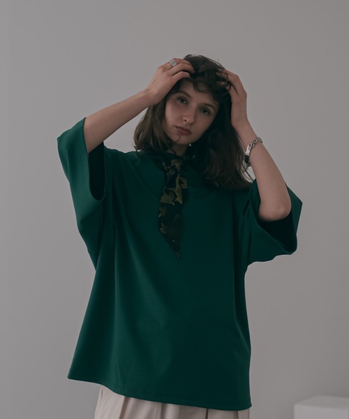 shiki tokyo（シキトウキョウ）の「Oversized Tuck Ballon Color Tee / オーバーサイズタックバルーンカラーTシャツ（Tシャツ/カットソー・メンズ・イエロー/オレンジ/ブルー/グリーン・SMALL/MEDIUM/LARGE）」の8枚目の写真