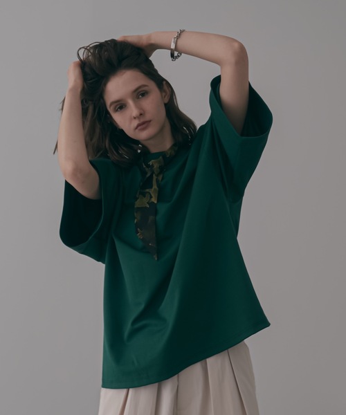 shiki tokyo（シキトウキョウ）の「Oversized Tuck Ballon Color Tee / オーバーサイズタックバルーンカラーTシャツ（Tシャツ/カットソー・メンズ・イエロー/オレンジ/ブルー/グリーン・SMALL/MEDIUM/LARGE）」の9枚目の写真