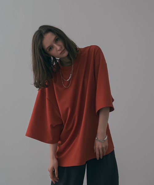 shiki tokyo（シキトウキョウ）の「Oversized Tuck Ballon Color Tee / オーバーサイズタックバルーンカラーTシャツ（Tシャツ/カットソー・メンズ・イエロー/オレンジ/ブルー/グリーン・SMALL/MEDIUM/LARGE）」の20枚目の写真