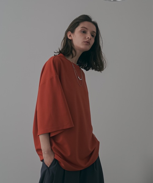 shiki tokyo（シキトウキョウ）の「Oversized Tuck Ballon Color Tee / オーバーサイズタックバルーンカラーTシャツ（Tシャツ/カットソー・メンズ・イエロー/オレンジ/ブルー/グリーン・SMALL/MEDIUM/LARGE）」の21枚目の写真