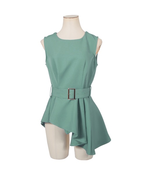 Julia Boutique（ジュリアブティック）の「ウエストマークイレヘムトップス/22075（Tシャツ/カットソー・レディース・グリーン/ブラック/ネイビー・ONE）」の19枚目の写真