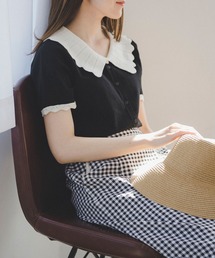 FREE'S MART | 【WEB限定】◇襟付き半袖コンパクトニット(ニット/セーター)