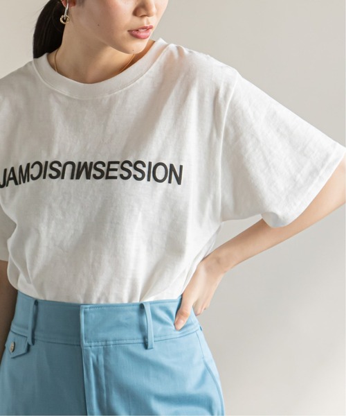 Noble(ノーブル)の「《追加》【N.Jam】レタードプリントTシャツ(Tシャツ/カットソー・レディース・ナチュラル/ネイビー/ホワイト/ブラック/カーキ・FREE)」の12枚目の写真
