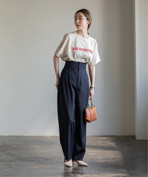 Noble(ノーブル)の「《追加》【N.Jam】レタードプリントTシャツ(Tシャツ/カットソー・レディース・ナチュラル/ネイビー/ホワイト/ブラック/カーキ・FREE)」の14枚目の写真