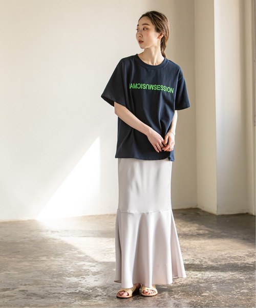 Noble(ノーブル)の「《追加》【N.Jam】レタードプリントTシャツ(Tシャツ/カットソー・レディース・ナチュラル/ネイビー/ホワイト/ブラック/カーキ・FREE)」の17枚目の写真