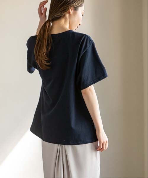 Noble(ノーブル)の「《追加》【N.Jam】レタードプリントTシャツ(Tシャツ/カットソー・レディース・ナチュラル/ネイビー/ホワイト/ブラック/カーキ・FREE)」の6枚目の写真