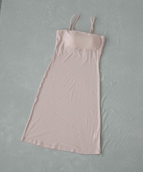 A part by（アパートバイ）の「【underwear】【カップ付き】モダールカップスリップ 271925（ブラジャー・レディース・ブラック/ピンク系その他/ベージュ・FREE）」の5枚目の写真