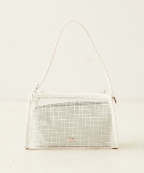Chico（チコ）の「サテンポーチ付きメッシュショルダー（ショルダーバッグ・レディース・ホワイト/ブラック/ミント・FREE）」の4枚目の写真