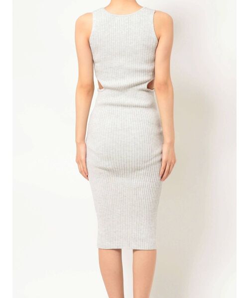 GYDA（ジェイダ）の「サイドオープン Vネックリブニットワンピース（ワンピース・レディース・ライトグレー/ブラック/ベージュ・FREE）」の11枚目の写真