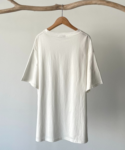 CANAL JEAN(キャナルジーン)の「RED CHOP WORKS(レッドチョップワークス) "SLEEP AND EAT"半袖Tシャツ(Tシャツ/カットソー・レディース・ホワイト/チャコールグレー・38)」の10枚目の写真