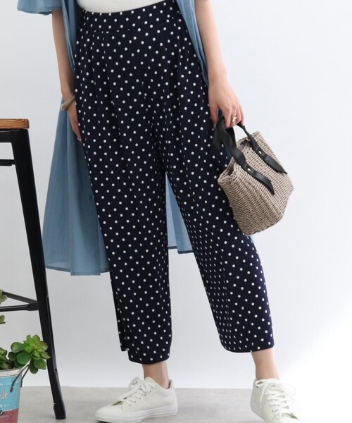 Cutie Blonde（キューティーブロンド）の「◆【洗濯機可/接触冷感/S-L】ゆるテロ柄ワイドパンツ（その他パンツ・レディース・ホワイト系3/ブラック系/ネイビー系/イエロー系・01/02/03）」の3枚目の写真