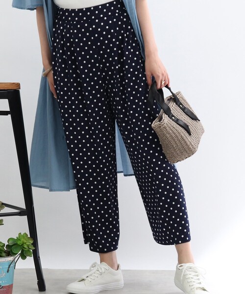 Cutie Blonde（キューティーブロンド）の「◆【洗濯機可/接触冷感/S-L】ゆるテロ柄ワイドパンツ（その他パンツ・レディース・ホワイト系3/ブラック系/ネイビー系/イエロー系・01/02/03）」の14枚目の写真