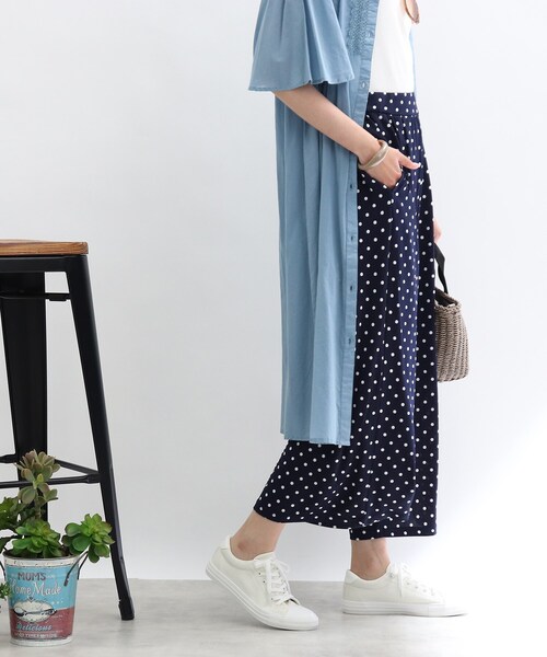 Cutie Blonde（キューティーブロンド）の「◆【洗濯機可/接触冷感/S-L】ゆるテロ柄ワイドパンツ（その他パンツ・レディース・ホワイト系3/ブラック系/ネイビー系/イエロー系・01/02/03）」の15枚目の写真