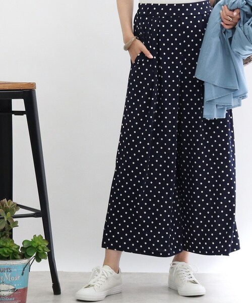 Cutie Blonde（キューティーブロンド）の「◆【洗濯機可/接触冷感/S-L】ゆるテロ柄ワイドパンツ（その他パンツ・レディース・ホワイト系3/ブラック系/ネイビー系/イエロー系・01/02/03）」の16枚目の写真