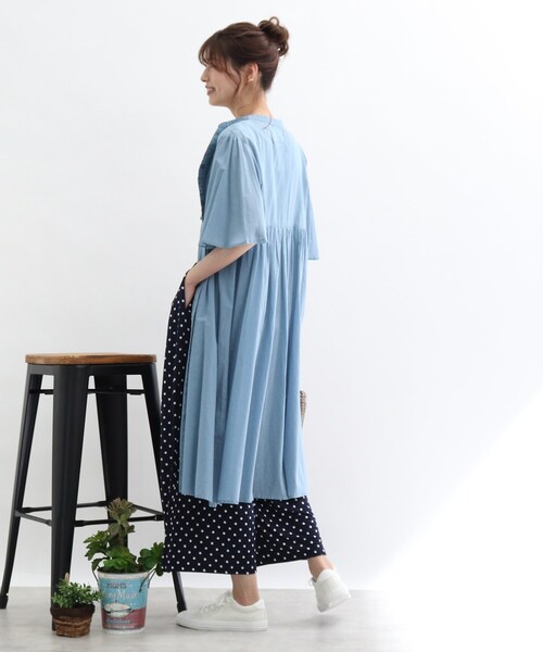 Cutie Blonde（キューティーブロンド）の「◆【洗濯機可/接触冷感/S-L】ゆるテロ柄ワイドパンツ（その他パンツ・レディース・ホワイト系3/ブラック系/ネイビー系/イエロー系・01/02/03）」の18枚目の写真