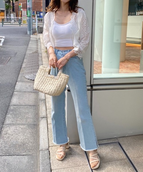 one after another NICE CLAUP（ワンアフターアナザーナイスクラップ）の「コットンレース羽織ブラウス（シャツ/ブラウス・レディース・オフホワイト/ブラウン/ミント・FREE）」の19枚目の写真