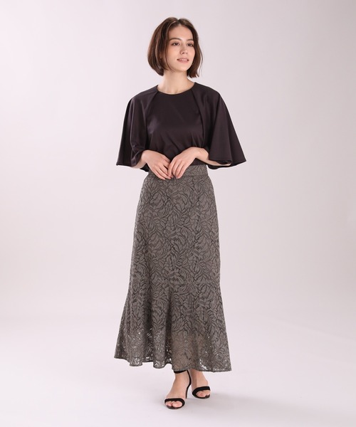 INED(イネド)の「フリルスリーブカットソー(Tシャツ/カットソー・レディース・ブルー/キャメル/スミクロ・9号)」の5枚目の写真