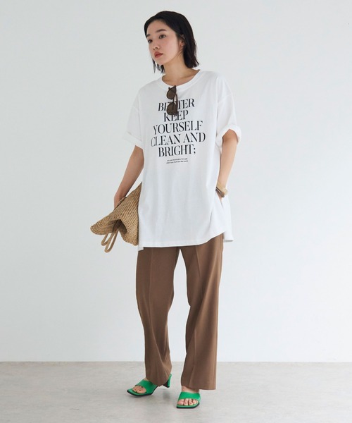 Doux archives（ドゥアルシーヴ）の「センタープレスフレアパンツ（スラックス・レディース・ブラック/ブラウン・SMALL/MEDIUM）」の8枚目の写真