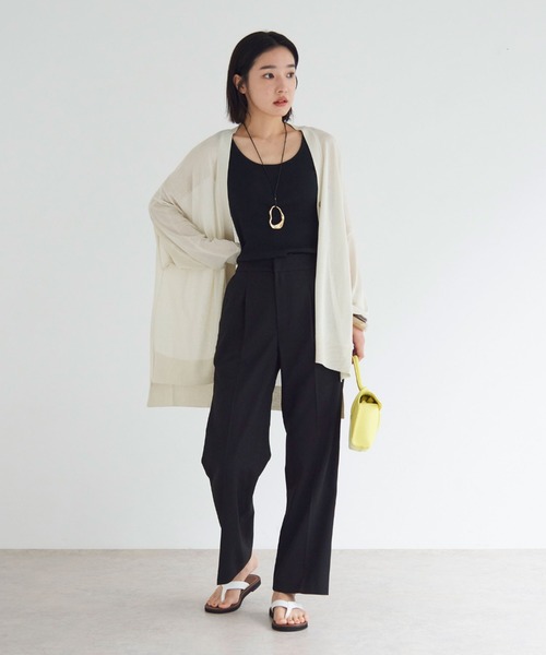 Doux archives（ドゥアルシーヴ）の「センタープレスフレアパンツ（スラックス・レディース・ブラック/ブラウン・SMALL/MEDIUM）」の10枚目の写真