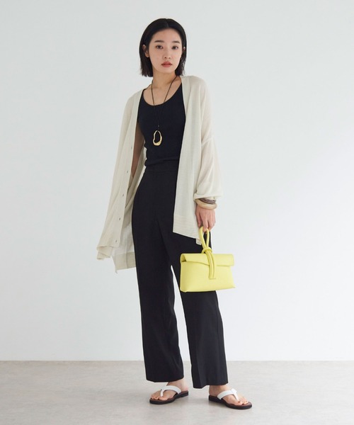 Doux archives（ドゥアルシーヴ）の「センタープレスフレアパンツ（スラックス・レディース・ブラック/ブラウン・SMALL/MEDIUM）」の11枚目の写真