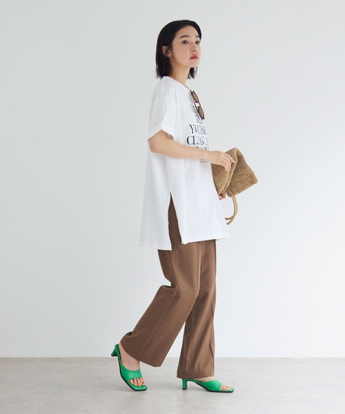 Doux archives（ドゥアルシーヴ）の「センタープレスフレアパンツ（スラックス・レディース・ブラック/ブラウン・SMALL/MEDIUM）」の15枚目の写真