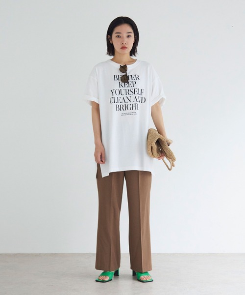 Doux archives（ドゥアルシーヴ）の「センタープレスフレアパンツ（スラックス・レディース・ブラック/ブラウン・SMALL/MEDIUM）」の16枚目の写真