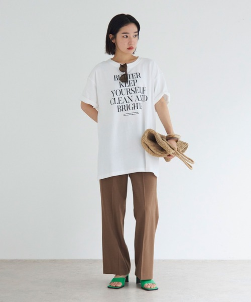 Doux archives（ドゥアルシーヴ）の「センタープレスフレアパンツ（スラックス・レディース・ブラック/ブラウン・SMALL/MEDIUM）」の17枚目の写真