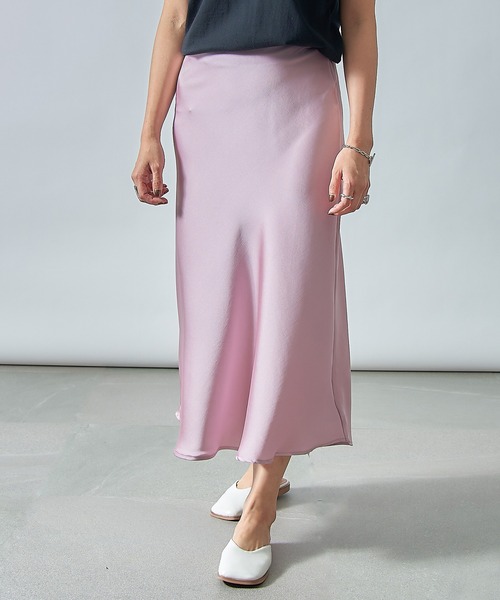 SETUP7（セットアップセブン）の「【SETUP7】サテンマーメイドスカート KNF　※（スカート・レディース・ブラック/マルチ/ピンク/グリーン/ブルー/その他1・FREE）」の5枚目の写真