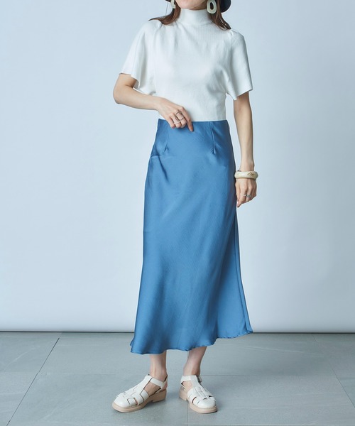 SETUP7（セットアップセブン）の「【SETUP7】サテンマーメイドスカート KNF　※（スカート・レディース・ブラック/マルチ/ピンク/グリーン/ブルー/その他1・FREE）」の7枚目の写真