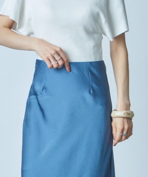 SETUP7（セットアップセブン）の「【SETUP7】サテンマーメイドスカート KNF　※（スカート・レディース・ブラック/マルチ/ピンク/グリーン/ブルー/その他1・FREE）」の15枚目の写真