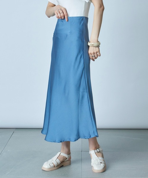 SETUP7（セットアップセブン）の「【SETUP7】サテンマーメイドスカート KNF　※（スカート・レディース・ブラック/マルチ/ピンク/グリーン/ブルー/その他1・FREE）」の16枚目の写真