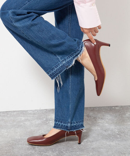 NOLLEY’S（ノーリーズ）の「スクエアトゥパンプス（パンプス・レディース・カーキ/ボルドー・38/36/37）」の5枚目の写真