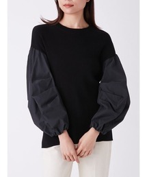 Mila Owen | タックスリーブドッキングニットプルオーバー(ニット/セーター)