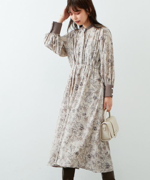 natural couture(ナチュラルクチュール)の「WEB限定カラー有り/2022AW/パール釦シャツワンピース(ワンピース・レディース・ネイビー/ブルー/モカ/その他1/その他2/その他3・FREE)」の20枚目の写真