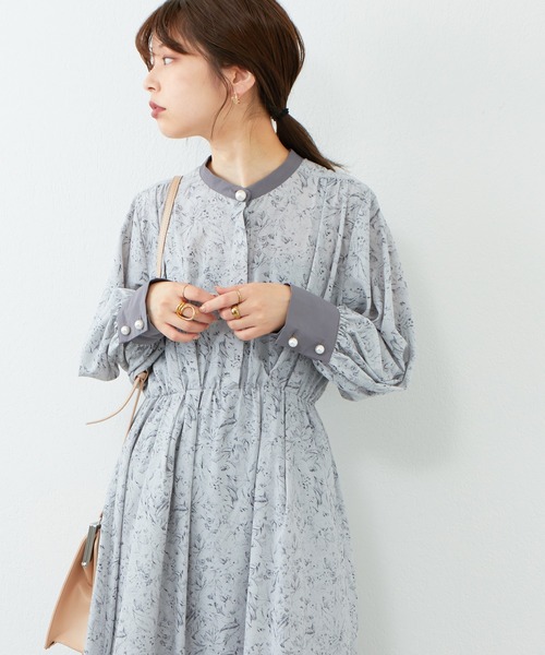 natural couture(ナチュラルクチュール)の「WEB限定カラー有り/2022AW/パール釦シャツワンピース(ワンピース・レディース・ネイビー/ブルー/モカ/その他1/その他2/その他3・FREE)」の21枚目の写真