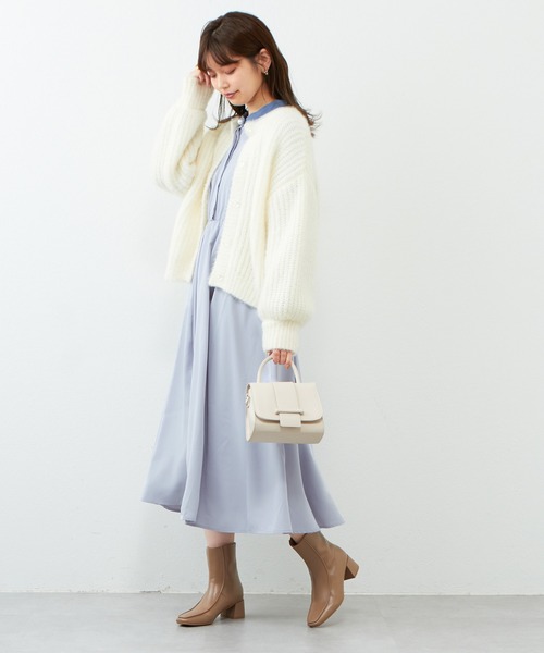 natural couture(ナチュラルクチュール)の「WEB限定カラー有り/2022AW/パール釦シャツワンピース(ワンピース・レディース・ネイビー/ブルー/モカ/その他1/その他2/その他3・FREE)」の19枚目の写真