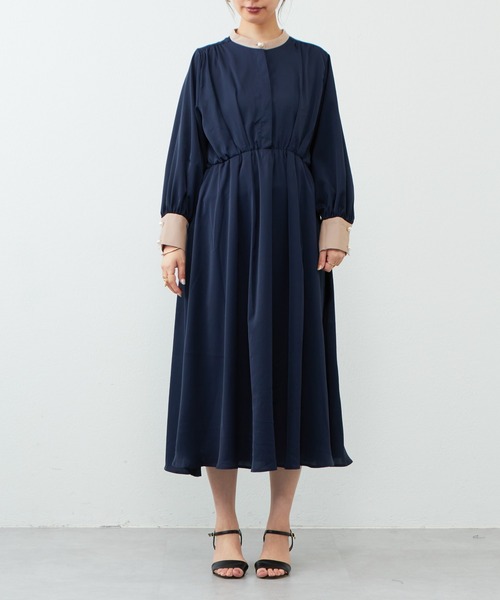 natural couture(ナチュラルクチュール)の「WEB限定カラー有り/2022AW/パール釦シャツワンピース(ワンピース・レディース・ネイビー/ブルー/モカ/その他1/その他2/その他3・FREE)」の22枚目の写真