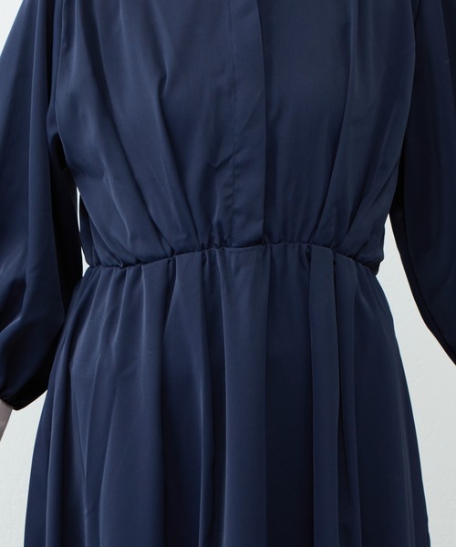 natural couture(ナチュラルクチュール)の「WEB限定カラー有り/2022AW/パール釦シャツワンピース(ワンピース・レディース・ネイビー/ブルー/モカ/その他1/その他2/その他3・FREE)」の12枚目の写真